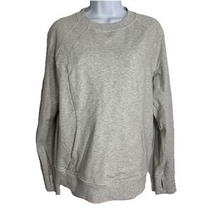 Lululemon Scuba Crew Heathered Core Ultra Light Grey Sweatshirt Women Size 10